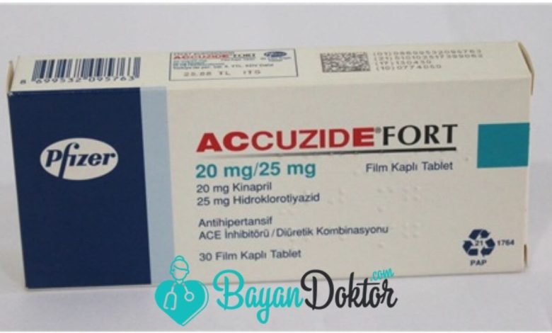 Accuzide Fort 20 mg 25 mg Film Kaplı Tablet Nedir Ne İşe Yarar